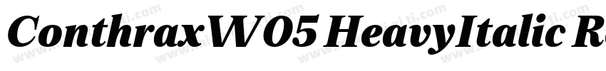 ConthraxW05 HeavyItalic Regular字体转换